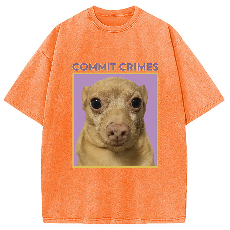Modecanvas Crime Mouse Washed T-Shirt