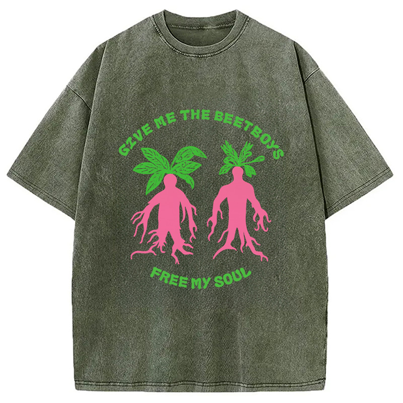Modecanvas Give Me The Beetboys Washed T-Shirt