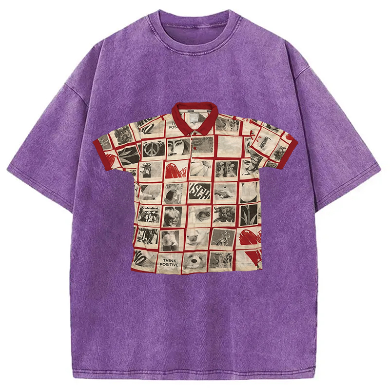 Modecanvas Art Shirt Of DTG Printing Washed T-Shirt