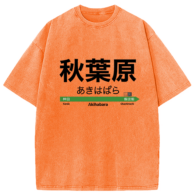 Modecanvas Akihabara Station Washed T-Shirt