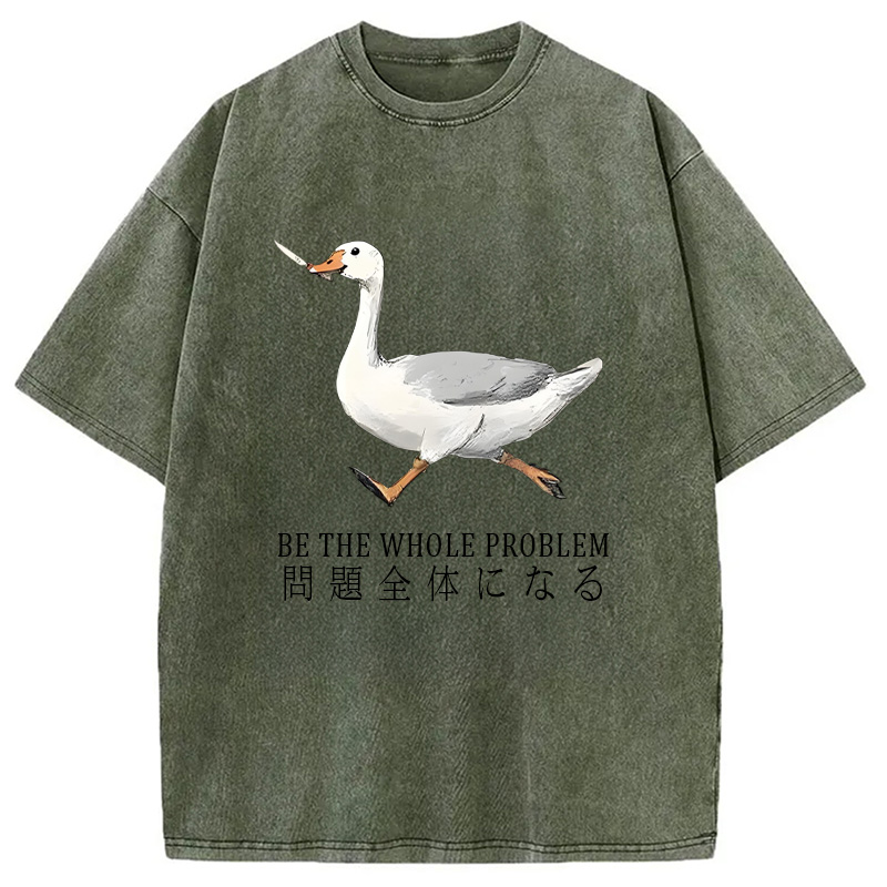 Modecanvas Running Stupid Goose Washed T-Shirt