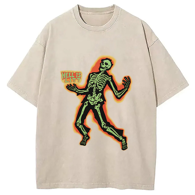 Modecanvas HELL IS LIT Washed T-Shirt