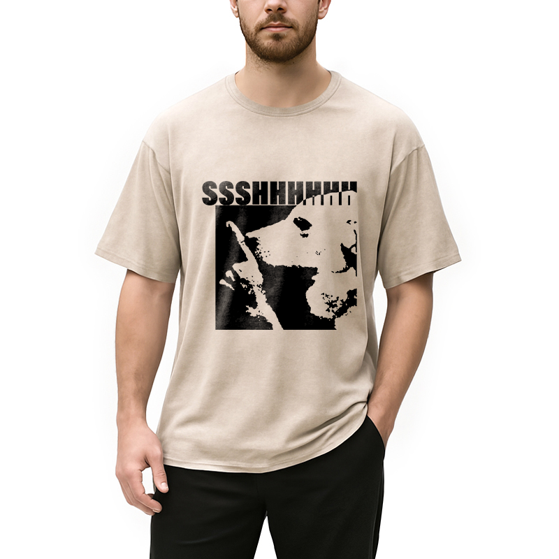Modecanvas Urban Dog Meme DTG Printing Washed T-Shirt