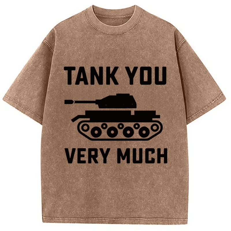 Modecanvas Tank You Very Much DTG Printing Washed T-Shirt