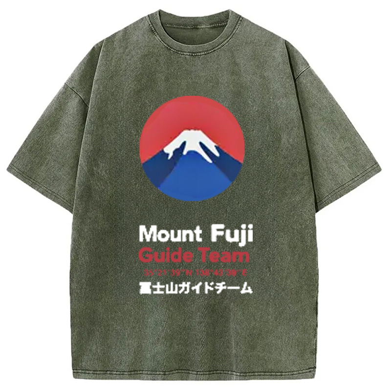 Modecanvas Japanese Mount Fuji Snow Washed T-Shirt