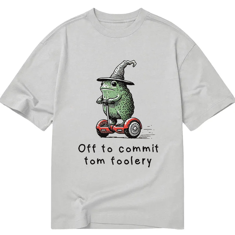 Modecanvas Frog Riding A Balance Scooter DTG Printing Classic T-Shirt-modecanvas