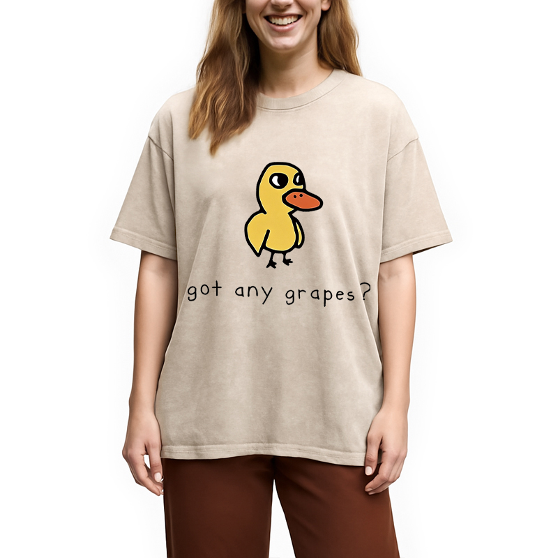 Modecanvas Got Any Grapes? DTG Printing Washed T-Shirt