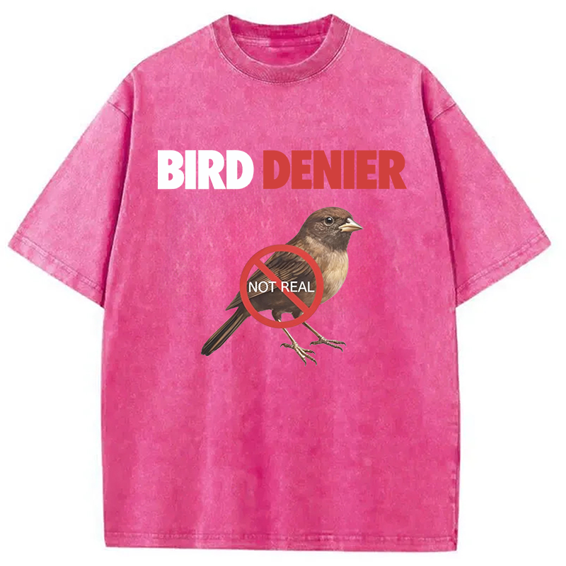 Modecanvas Bird Denier DTG Printing Washed T-Shirt