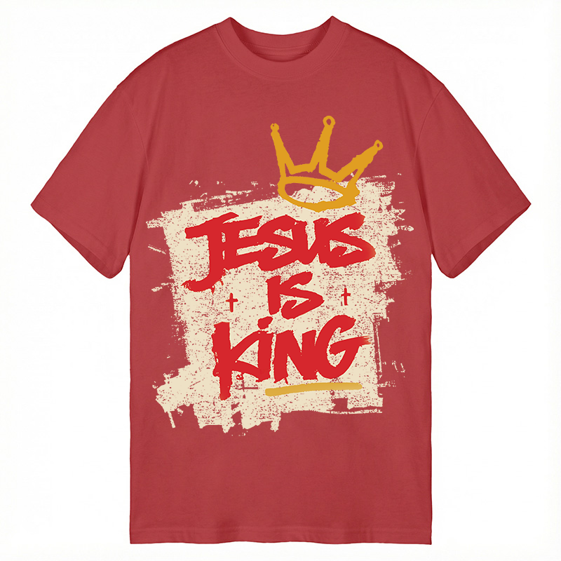 Modecanvas Jesus Is King DTG Printing Classic T-Shirt-modecanvas