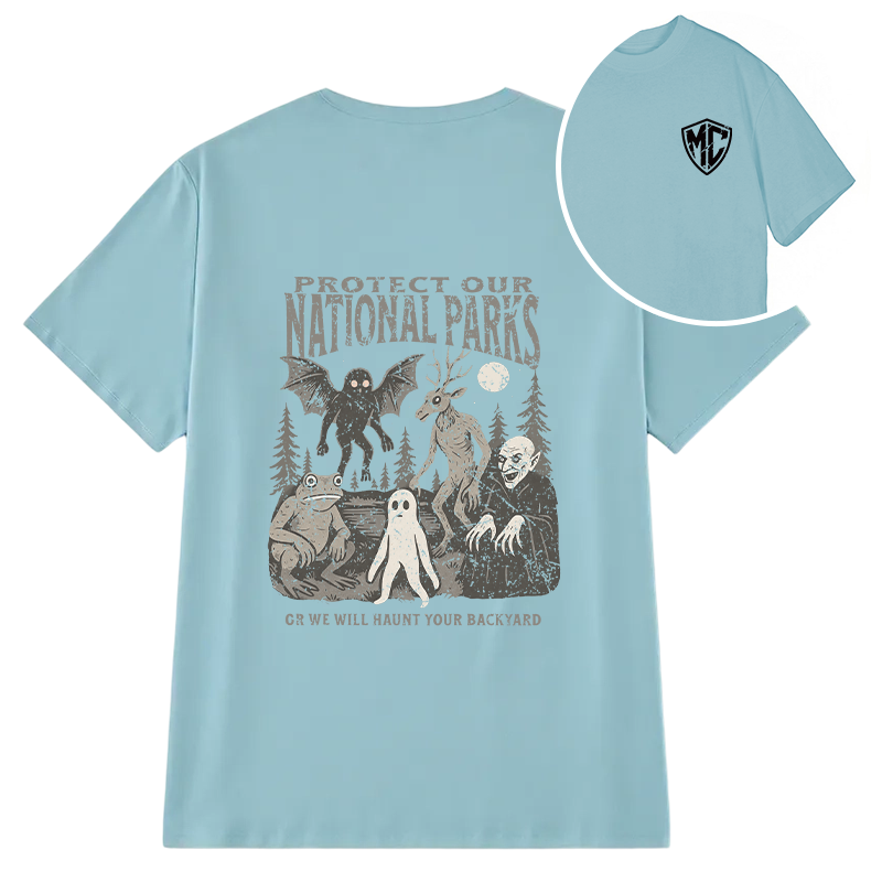 Modecanvas We Will Hurt Your Backyard DTG Printing Back Classic T-Shirt