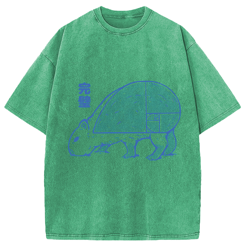 Modecanvas Capy Perfect Butt DTG Printing Washed T-Shirt