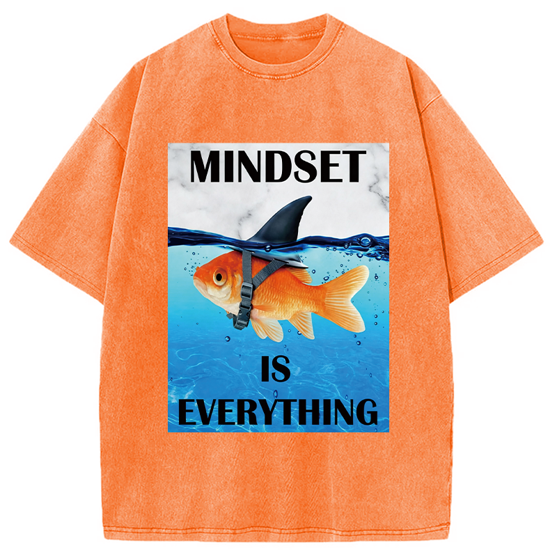 Modecanvas Mindset is Everything DTG Printing Washed T-Shirt