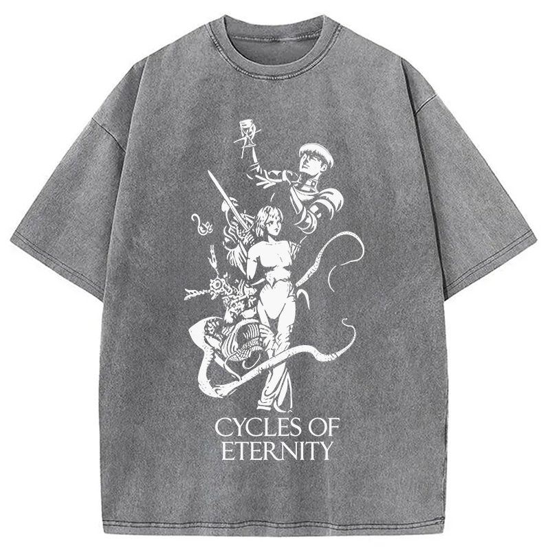 Modecanvas Cycles of Eternity DTG Printing Washed T-Shirt