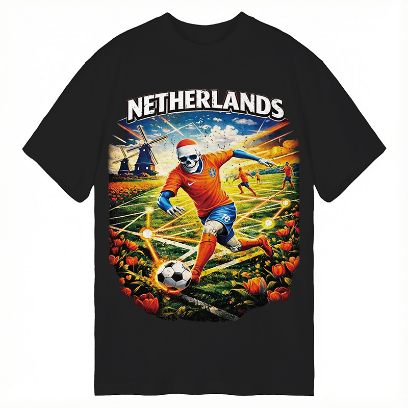 Modecanvas Holland Football DTG Printing Classic T-Shirt-modecanvas