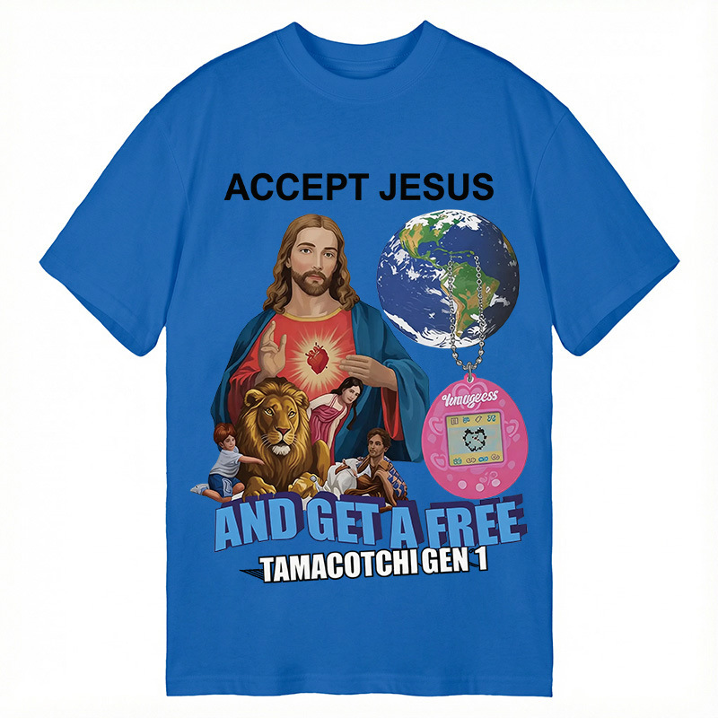 Modecanvas Accept Jesus DTG Printing Classic T-Shirt-modecanvas