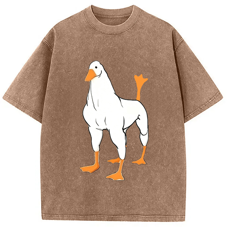 Modecanvas Muscle Duck Goose Washed T-Shirt