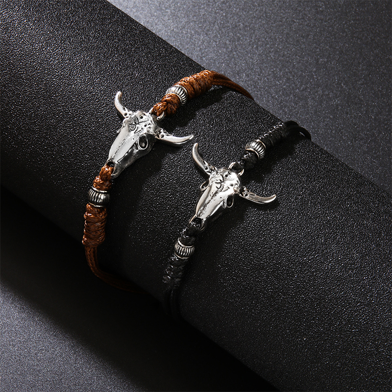 Modecanvas Demon Minotaur Braided Bracelet-modecanvas