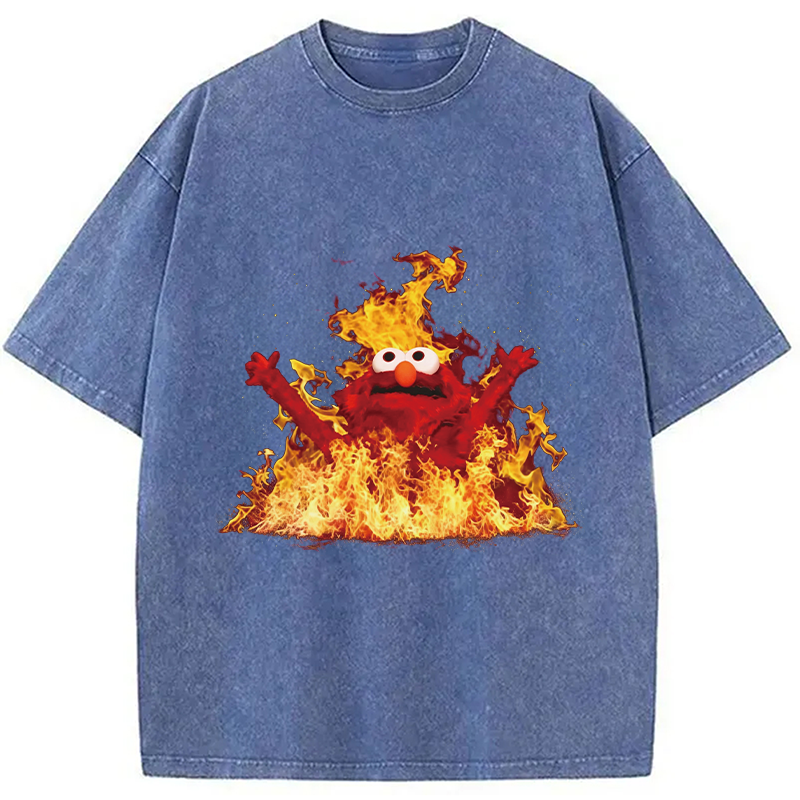 Modecanvas Hellmo Rise Meme DTG Printing Washed T-Shirt