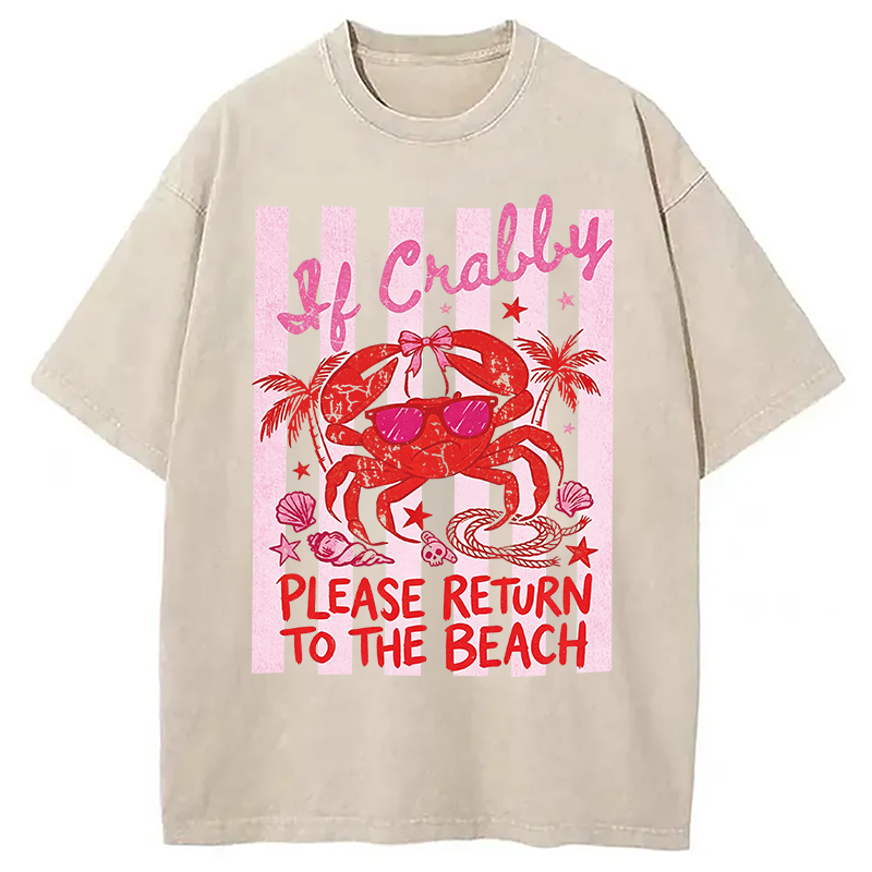 Modecanvas Return To Beach DTG Printing Washed T-Shirt