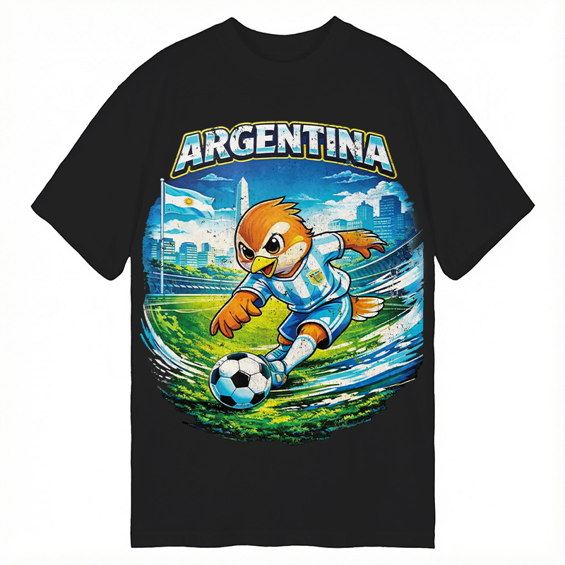 Modecanvas Argentina Rooster Soccer DTG Printing Classic T-Shirt-modecanvas