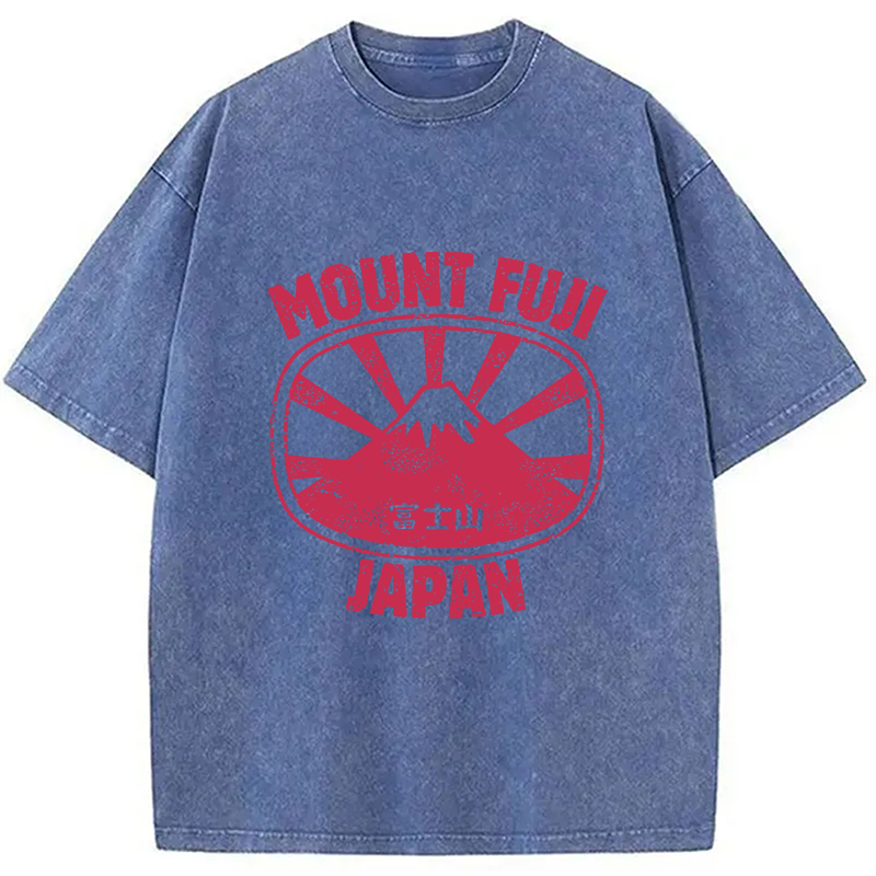 Modecanvas Mount Fuji Japan Washed T-Shirt