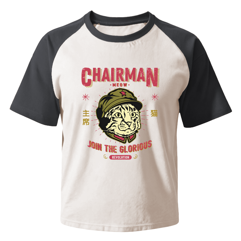Modecanvas Chairman Meow Raglan T-Shirt