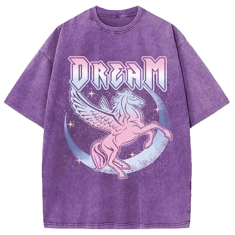 Modecanvas Dream Pegasus DTG Printing Washed T-Shirt