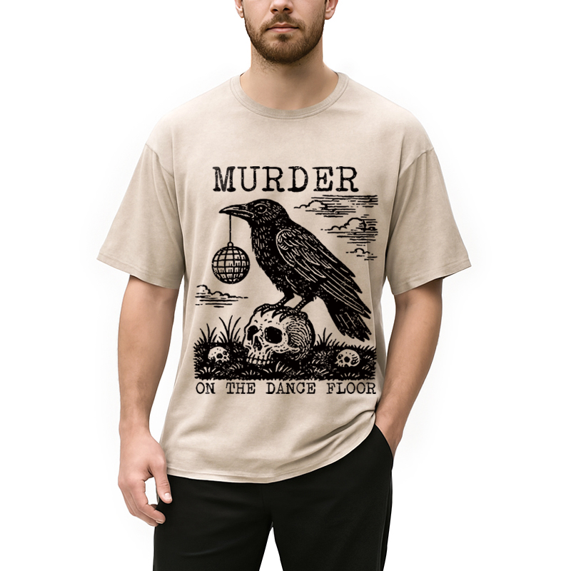 Modecanvas Murder on the Dance Floor DTG Printing Washed T-Shirt