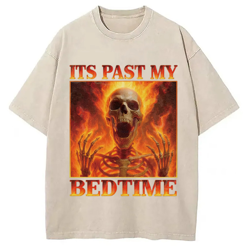 Modecanvas Its Past My Bedtime DTG Printing Washed T-Shirt