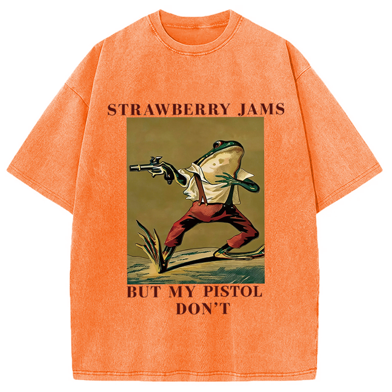 Modecanvas Western Frog DTG Printing Washed T-Shirt