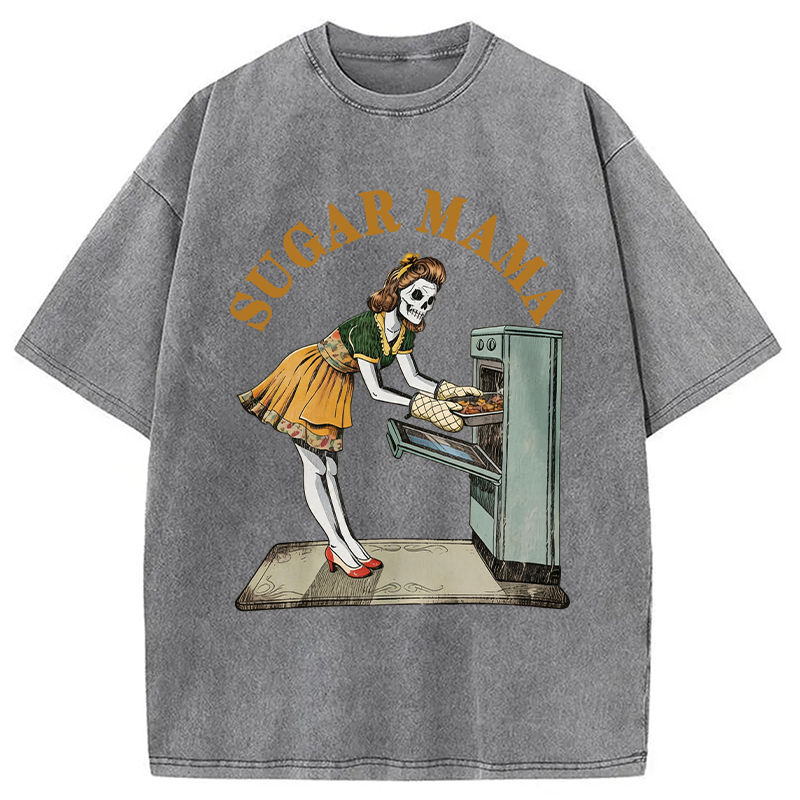 Modecanvas Sugar Mama DTG Printing Washed T-Shirt