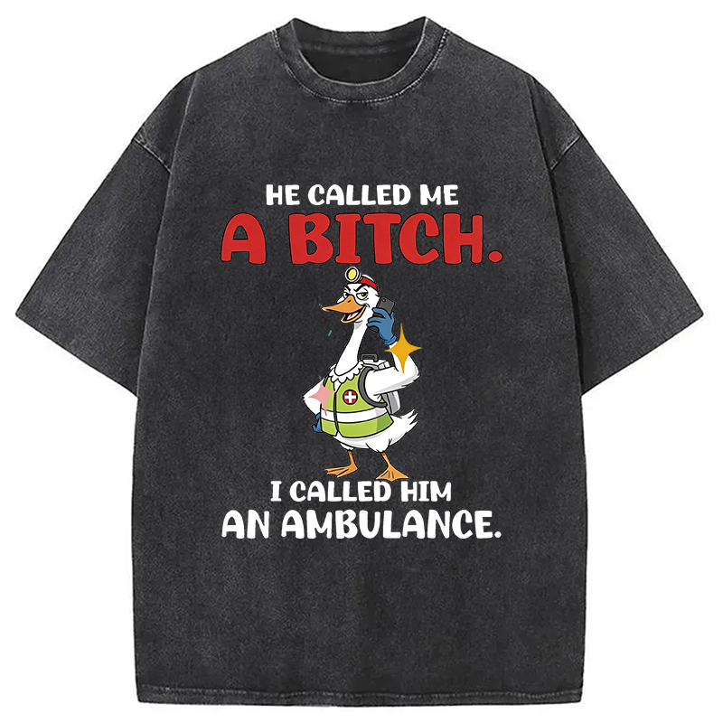 Modecanvas Duck Cancer DTG Printing Washed T-Shirt
