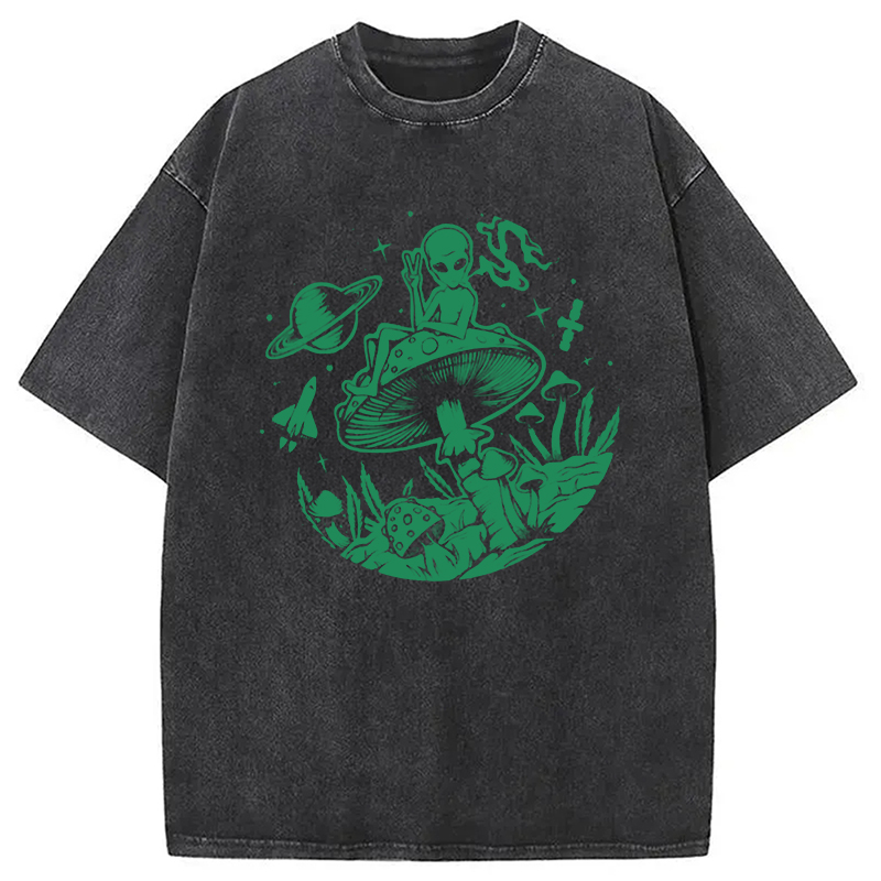 Modecanvas Psychedelic Alien Trip Washed T-Shirt