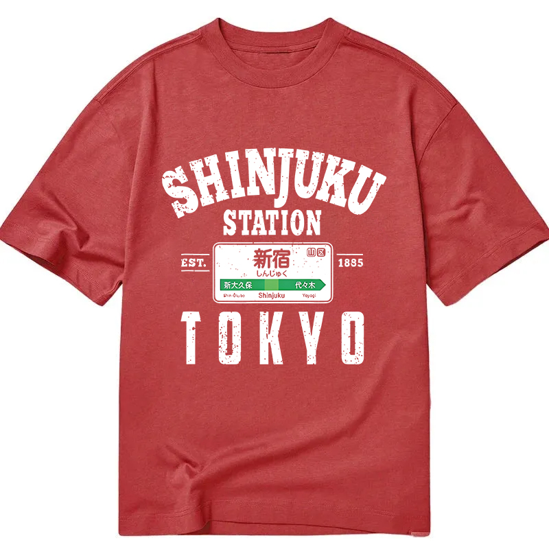 Modecanvas Shinjuku Station Yamanote Line DTG Printing Classic T-Shirt-modecanvas
