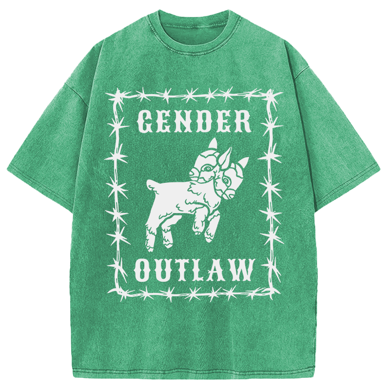 Modecanvas Gender Outlaw DTG Printing Washed T-Shirt