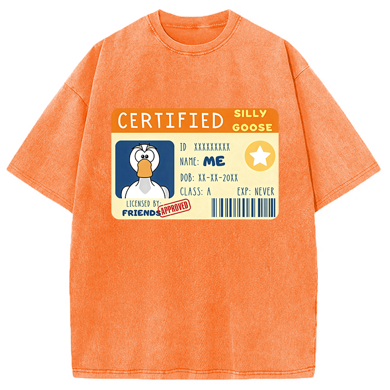 Modecanvas Certified Silly Goose DTG Printing Washed T-Shirt