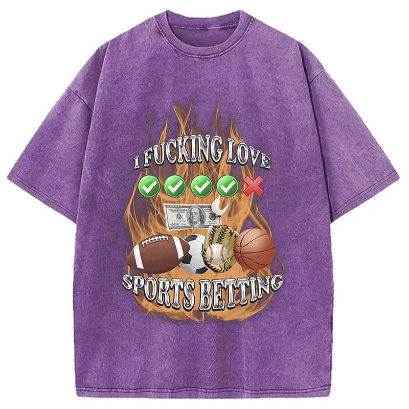 Modecanvas Sports Betting DTG Printing Washed T-Shirt