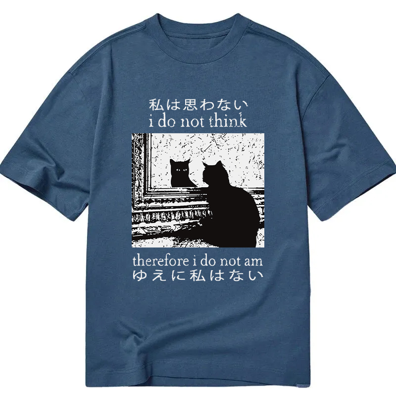 Modecanvas Thinking Cat DTG Printing Classic T-Shirt-modecanvas
