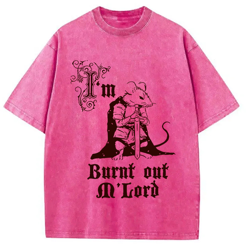 Modecanvas Tired Mouse DTG Printing Washed T-Shirt