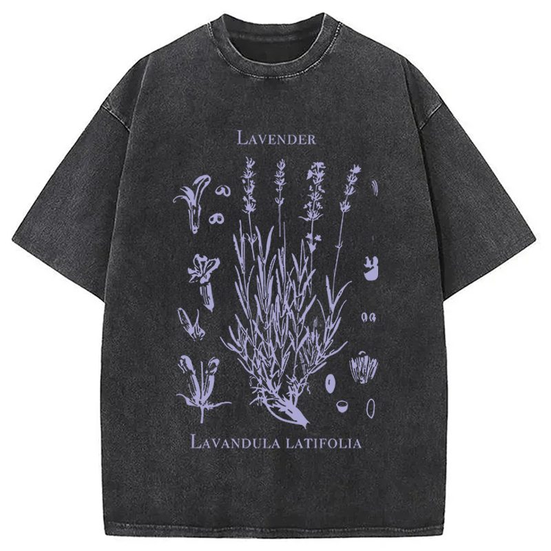 Modecanvas Retro Lavender DTG Printing Washed T-Shirt