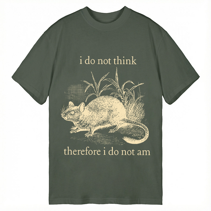 Modecanvas Funny Rat Weirdcore Meme DTG Printing Classic T-Shirt-modecanvas