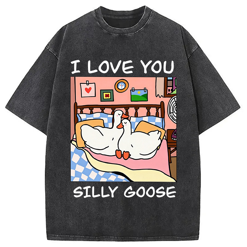 Modecanvas I Love You DTG Printing Washed T-Shirt