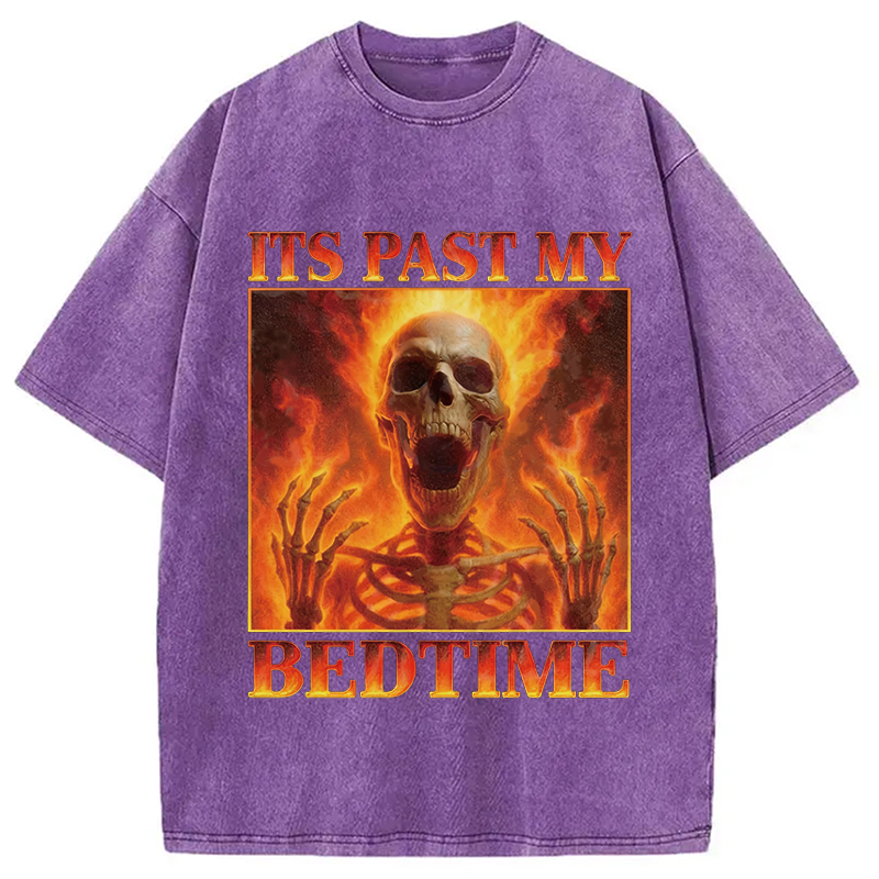 Modecanvas Its Past My Bedtime DTG Printing Washed T-Shirt