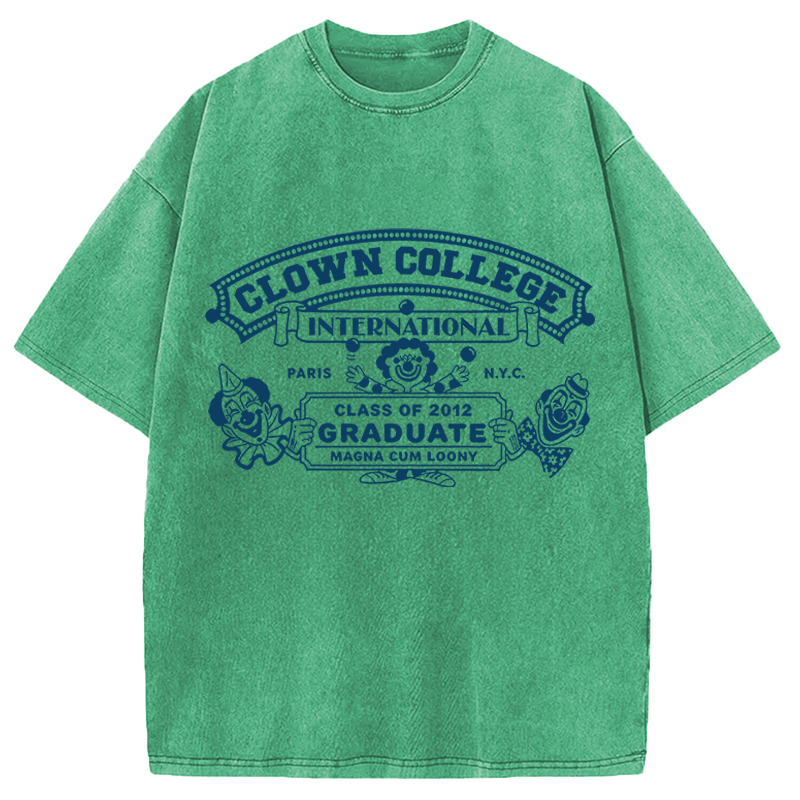 Modecanvas Clown College DTG Printing Washed T-Shirt