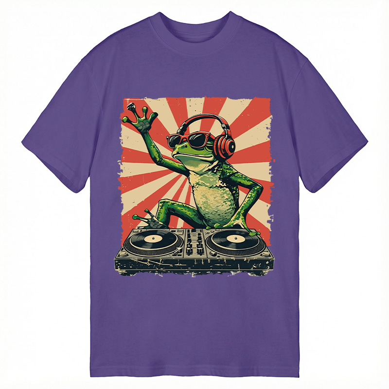 Modecanvas DJ Frog DTG Printing Classic T-Shirt-modecanvas