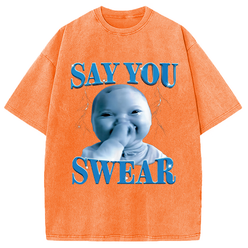 Modecanvas Funny Niche Baby Washed T-Shirt