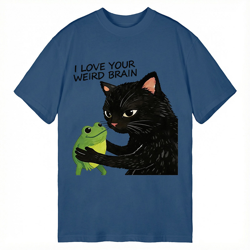 Modecanvas Cat Eats Frog DTG Printing Classic T-Shirt-modecanvas