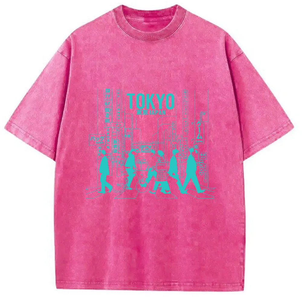 Modecanvas Tokyo Japan Street Vintage Washed T-Shirt