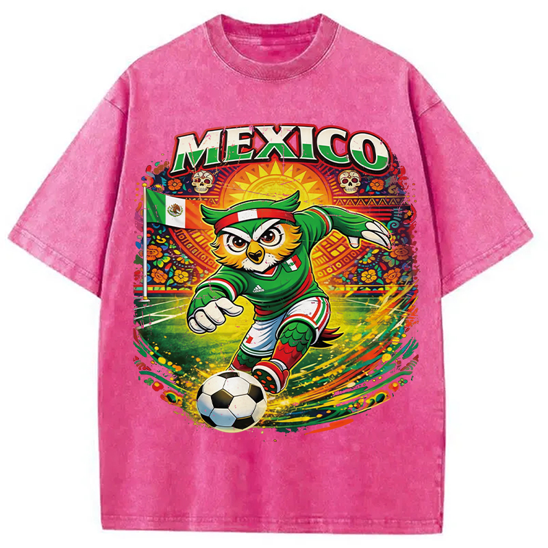 Modecanvas Mexico Soccer DTG Printing Washed T-Shirt