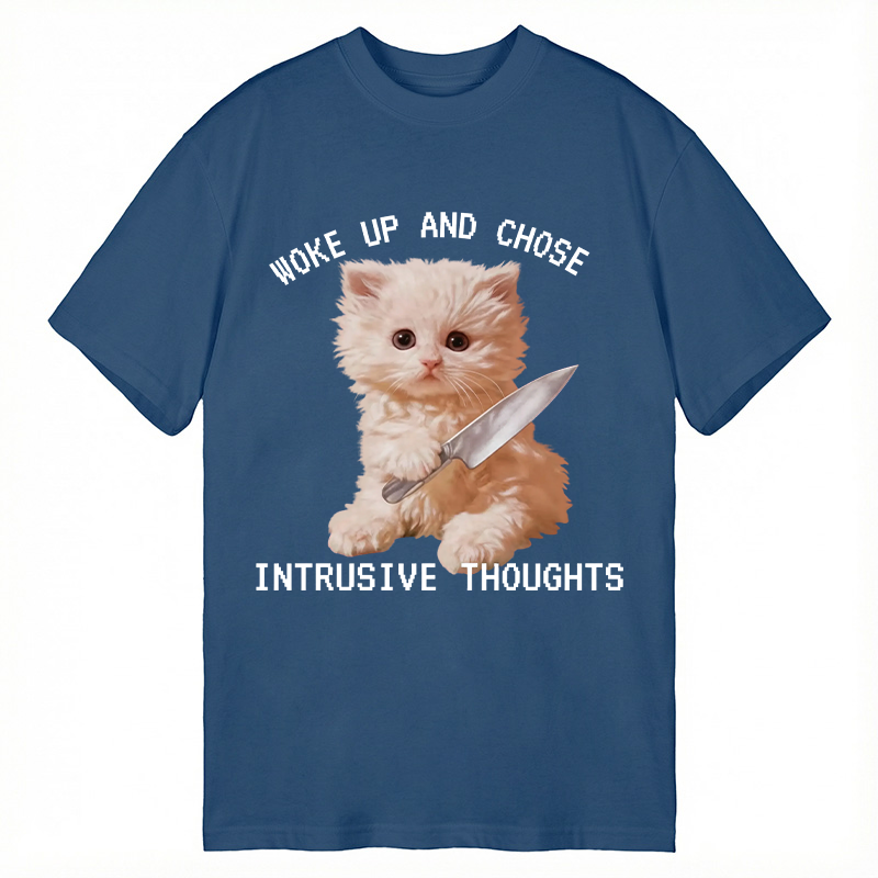 Modecanvas Cat Portrait DTG Printing Classic T-Shirt-modecanvas